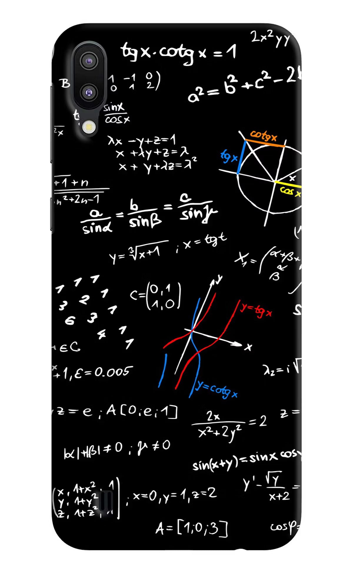 Mathematics Formula Samsung M10 Hard Case Back Cover by Casekaro