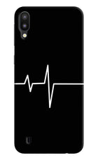 Heart Beats Samsung M10 Hard Case Back Cover by Casekaro