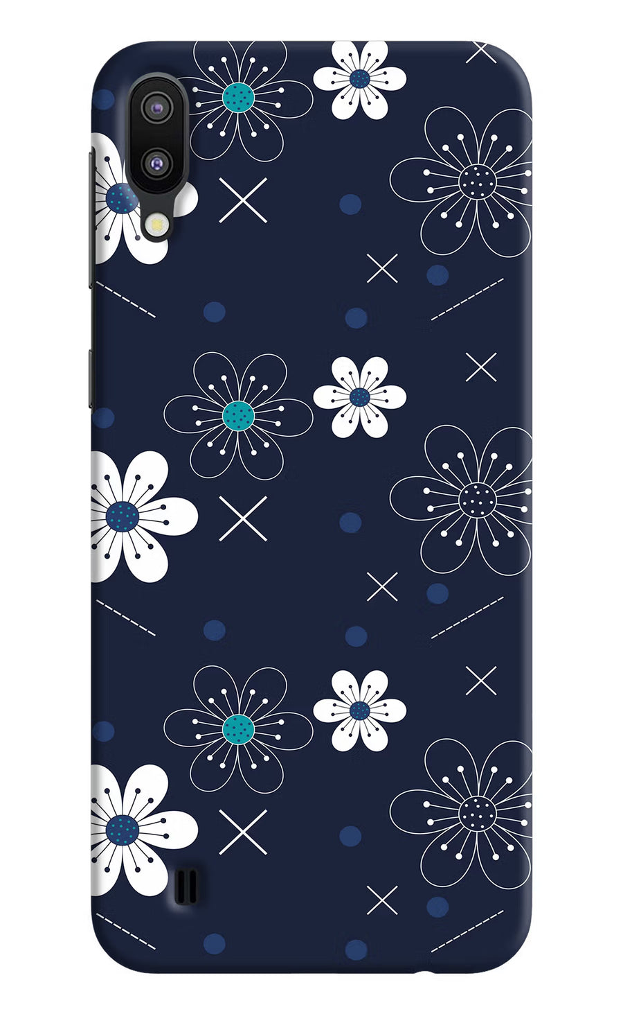 Flowers Samsung M10 Back Cover, Hard case