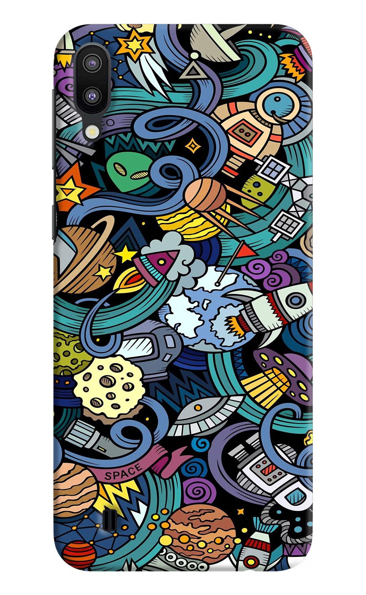 Space Abstract Samsung M10 Hard Case Back Cover by Casekaro
