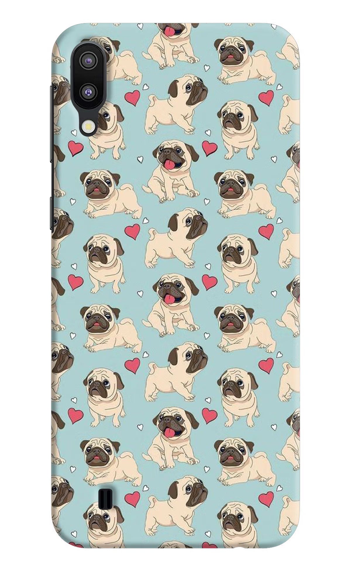 Pug Dog Samsung M10 Hard Case Back Cover by Casekaro