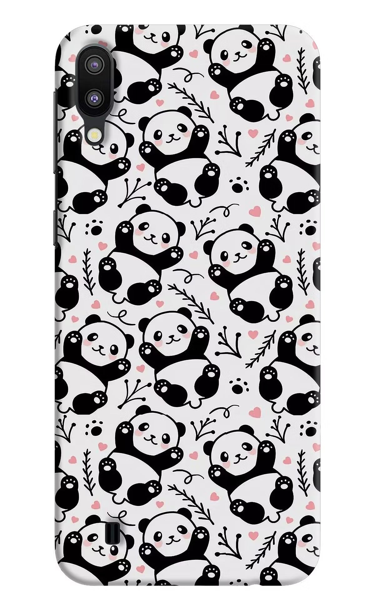 Cute Panda Samsung M10 Hard Case Back Cover by Casekaro