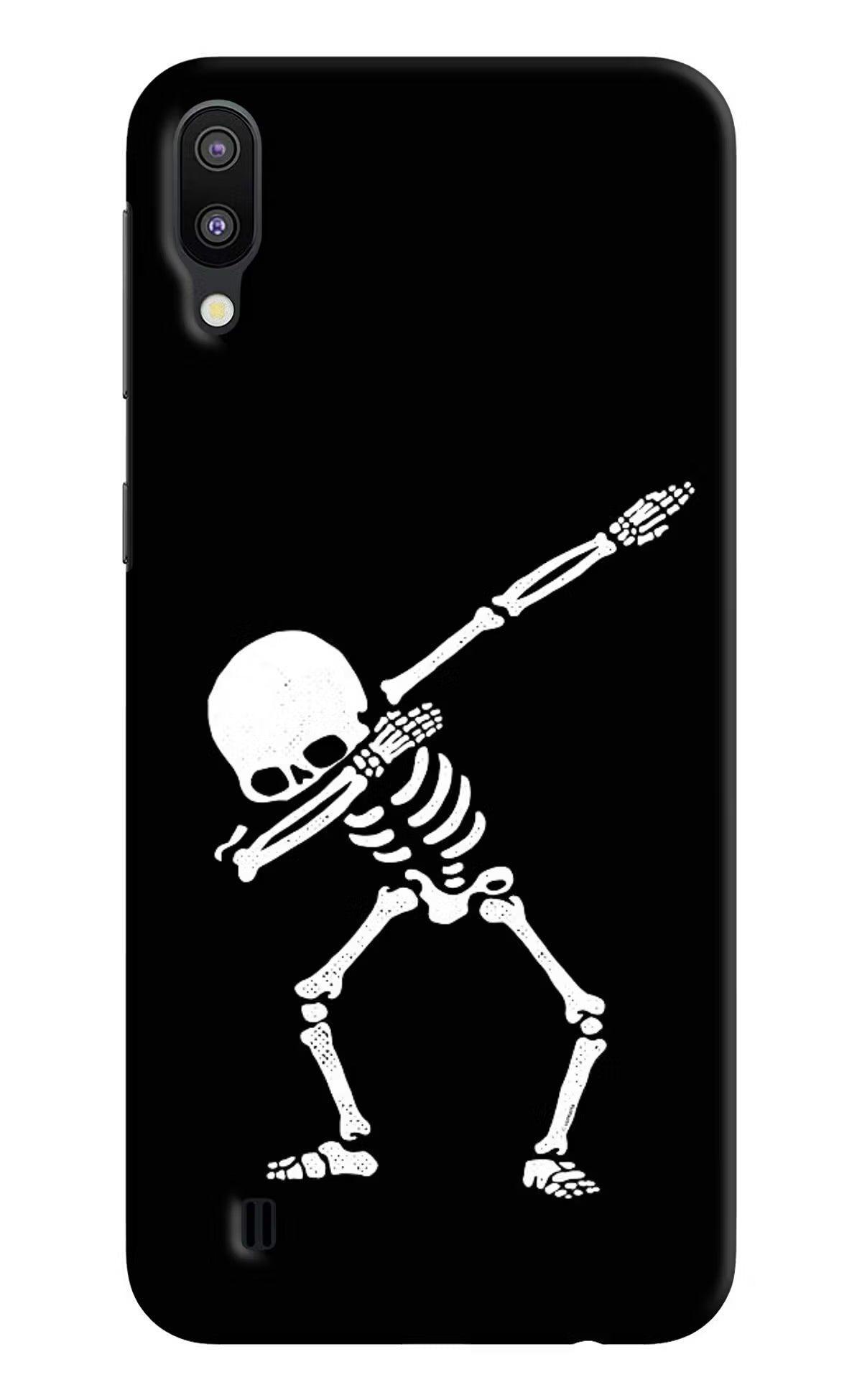 Dabbing Skeleton Art Samsung M10 Hard Case Back Cover by Casekaro