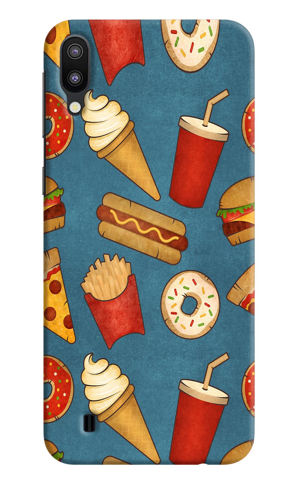 Foodie Samsung M10 Hard Case Back Cover by Casekaro