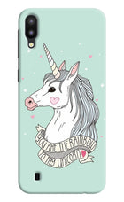 Unicorn Wallpaper Samsung M10 Hard Case Back Cover by Casekaro