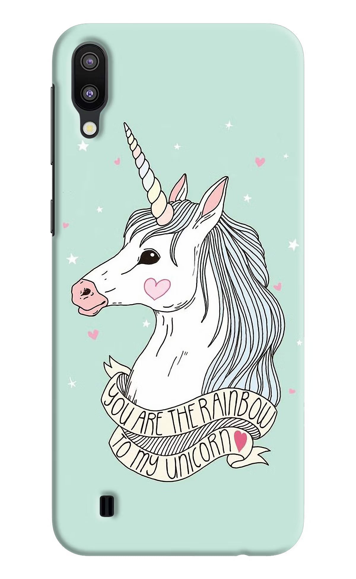 Unicorn Wallpaper Samsung M10 Hard Case Back Cover by Casekaro