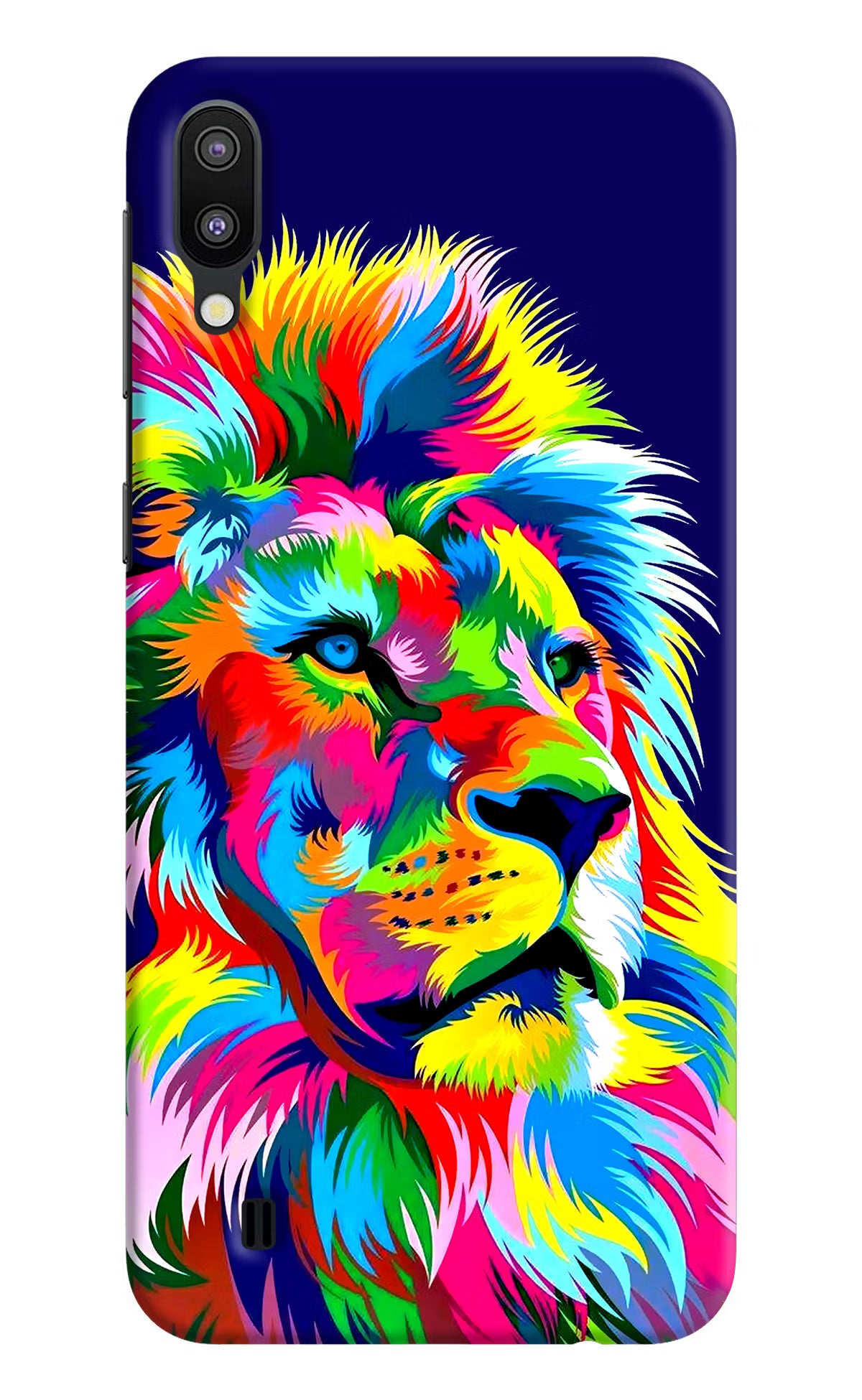 Vector Art Lion Samsung M10 Hard Case Back Cover by Casekaro