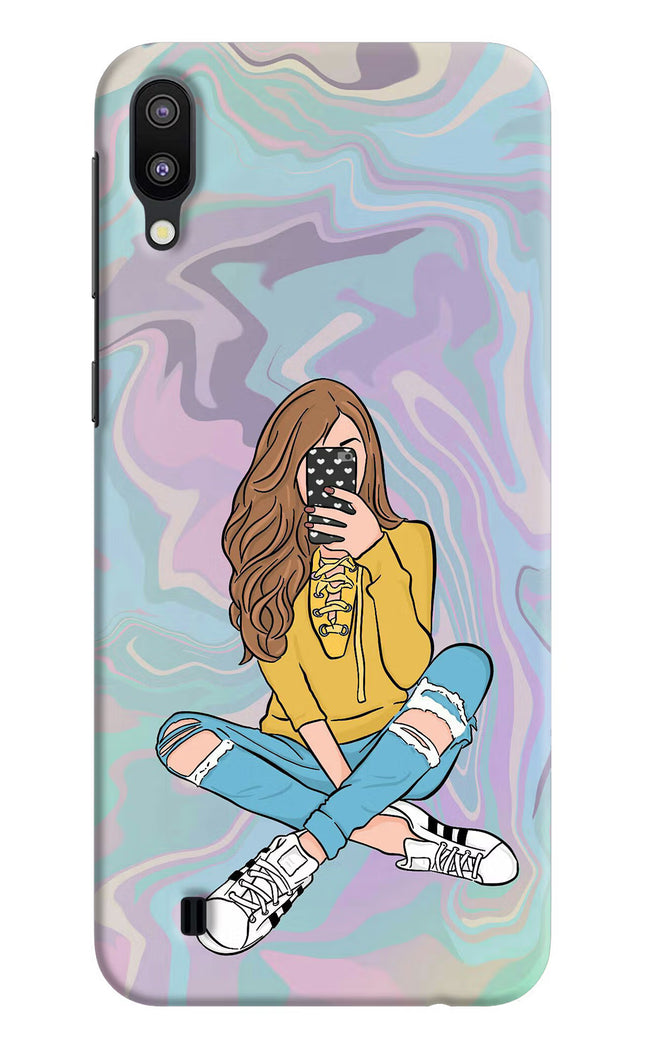 Selfie Girl Samsung M10 Hard Case Back Cover by Casekaro