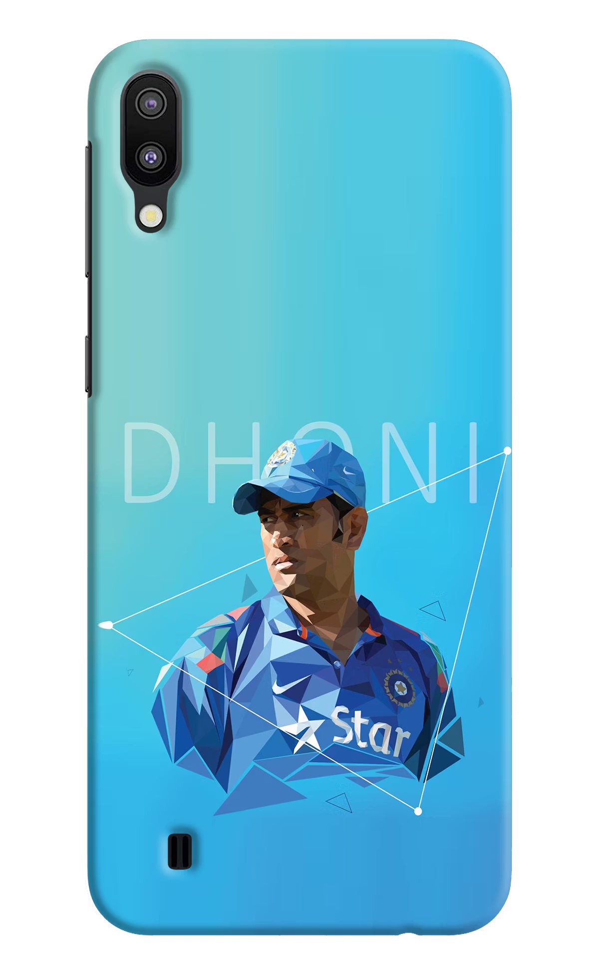 Dhoni Artwork Samsung M10 Hard Case Back Cover by Casekaro