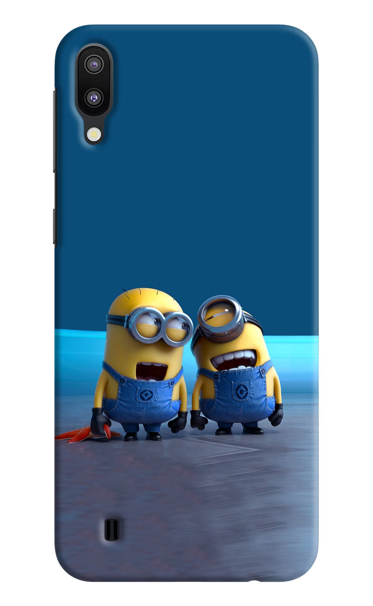 Minion Laughing Samsung M10 Hard Case Back Cover by Casekaro