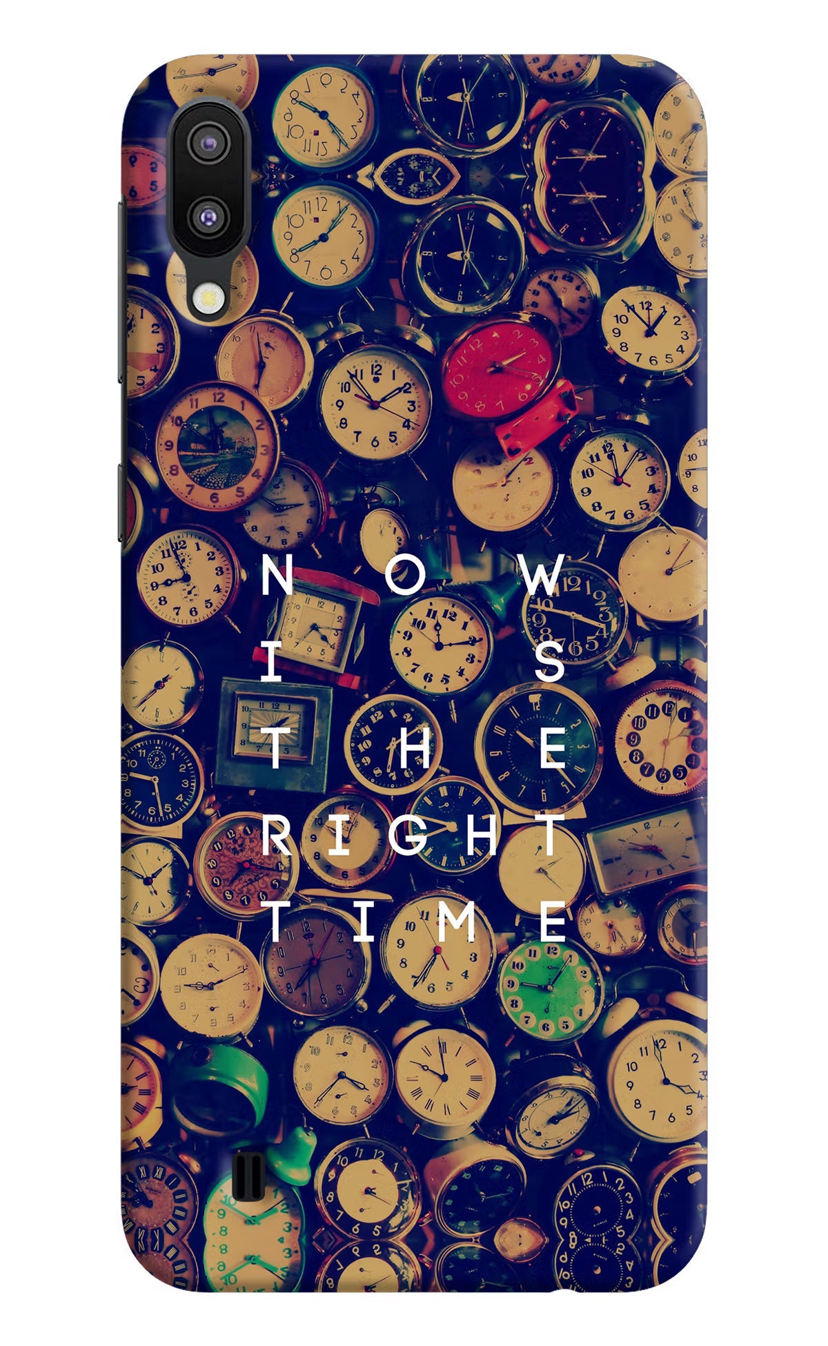Now is the Right Time Quote Samsung M10 Hard Case Back Cover by Casekaro