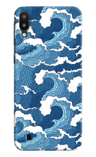 Blue Waves Samsung M10 Hard Case Back Cover by Casekaro