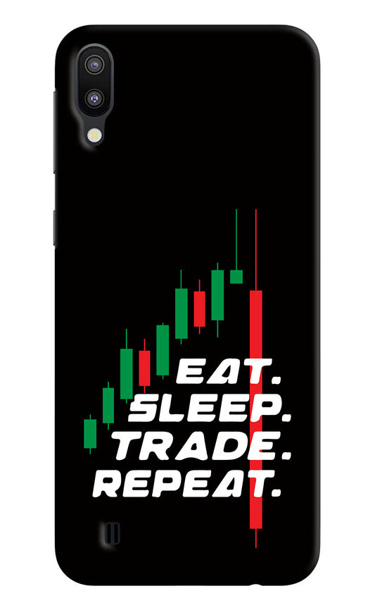 Eat Sleep Trade Repeat Samsung M10 Hard Case Back Cover by Casekaro