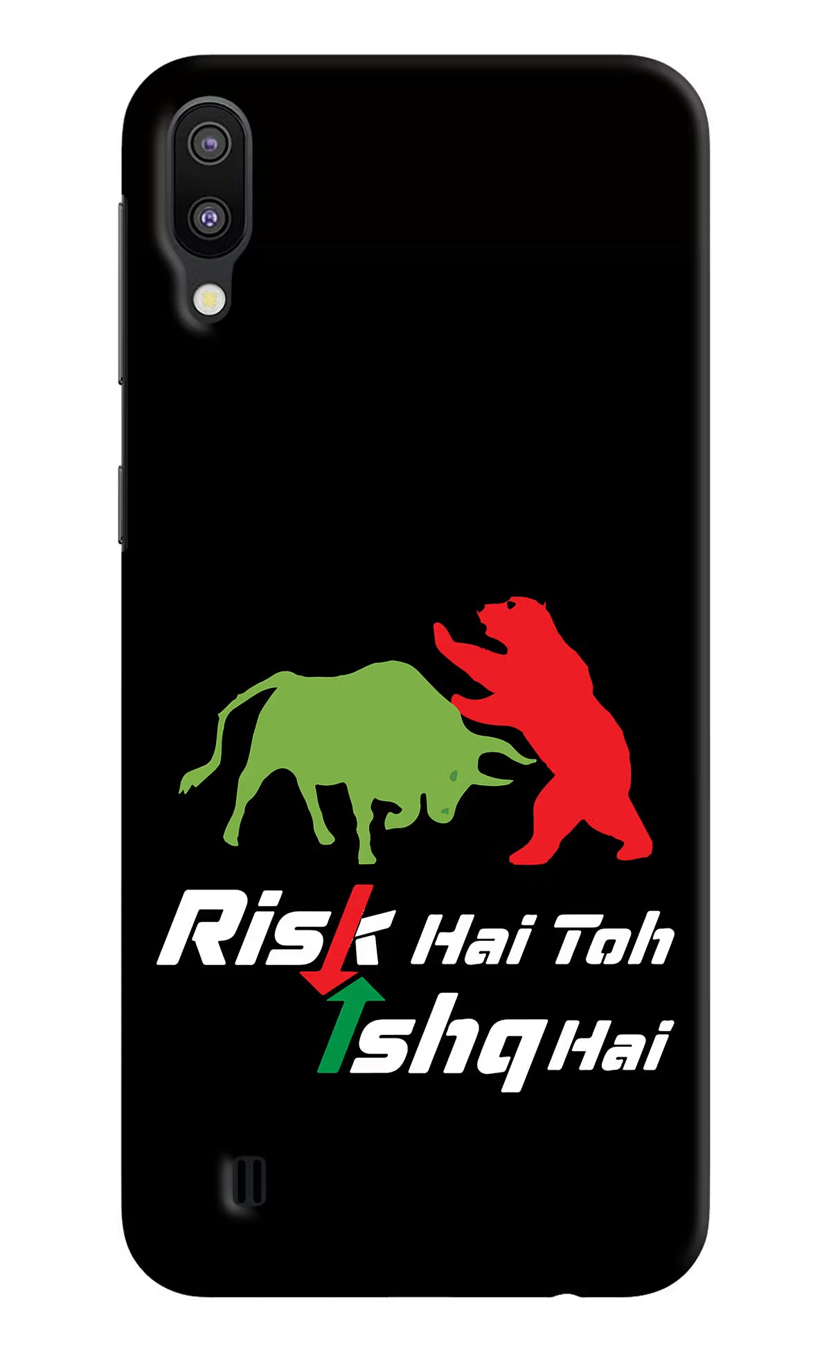 Risk Hai Toh Ishq Hai Samsung M10 Hard Case Back Cover by Casekaro