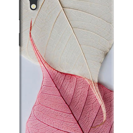 White Pink Leaf Samsung M10 Hard Case Back Cover by Casekaro