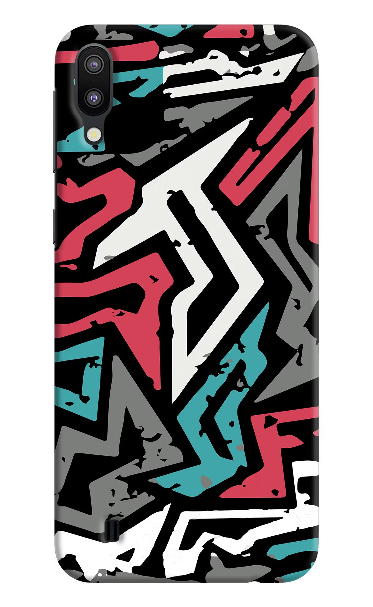 Geometric Graffiti Samsung M10 Hard Case Back Cover by Casekaro
