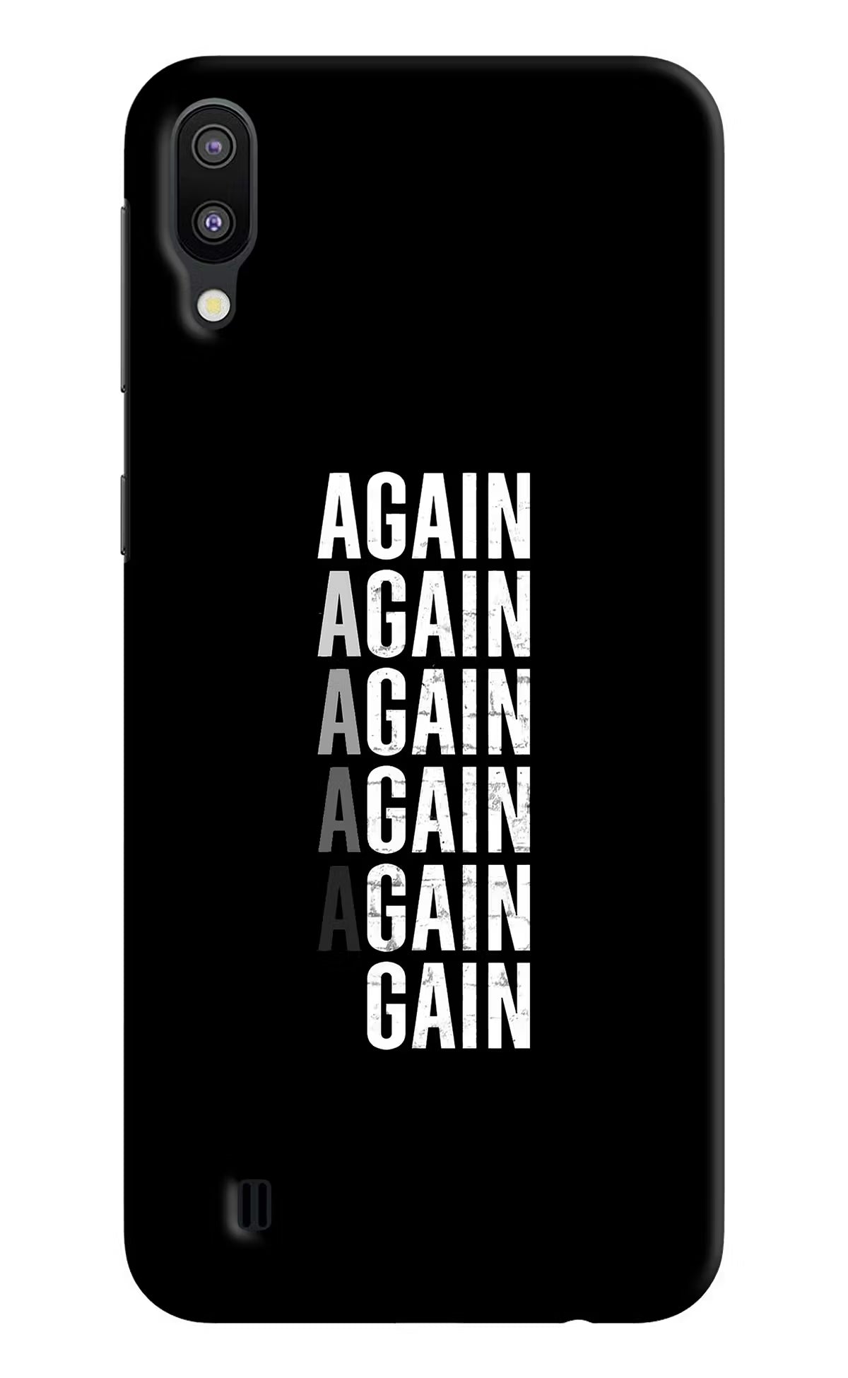 Again Again Gain Samsung M10 Hard Case Back Cover by Casekaro