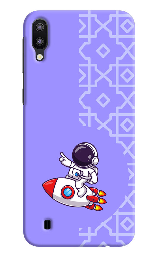 Cute Astronaut Samsung M10 Hard Case Back Cover by Casekaro