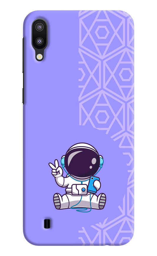 Cute Astronaut Chilling Samsung M10 Hard Case Back Cover by Casekaro