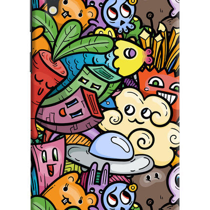 Veggie Doodle Samsung M10 Hard Case Back Cover by Casekaro