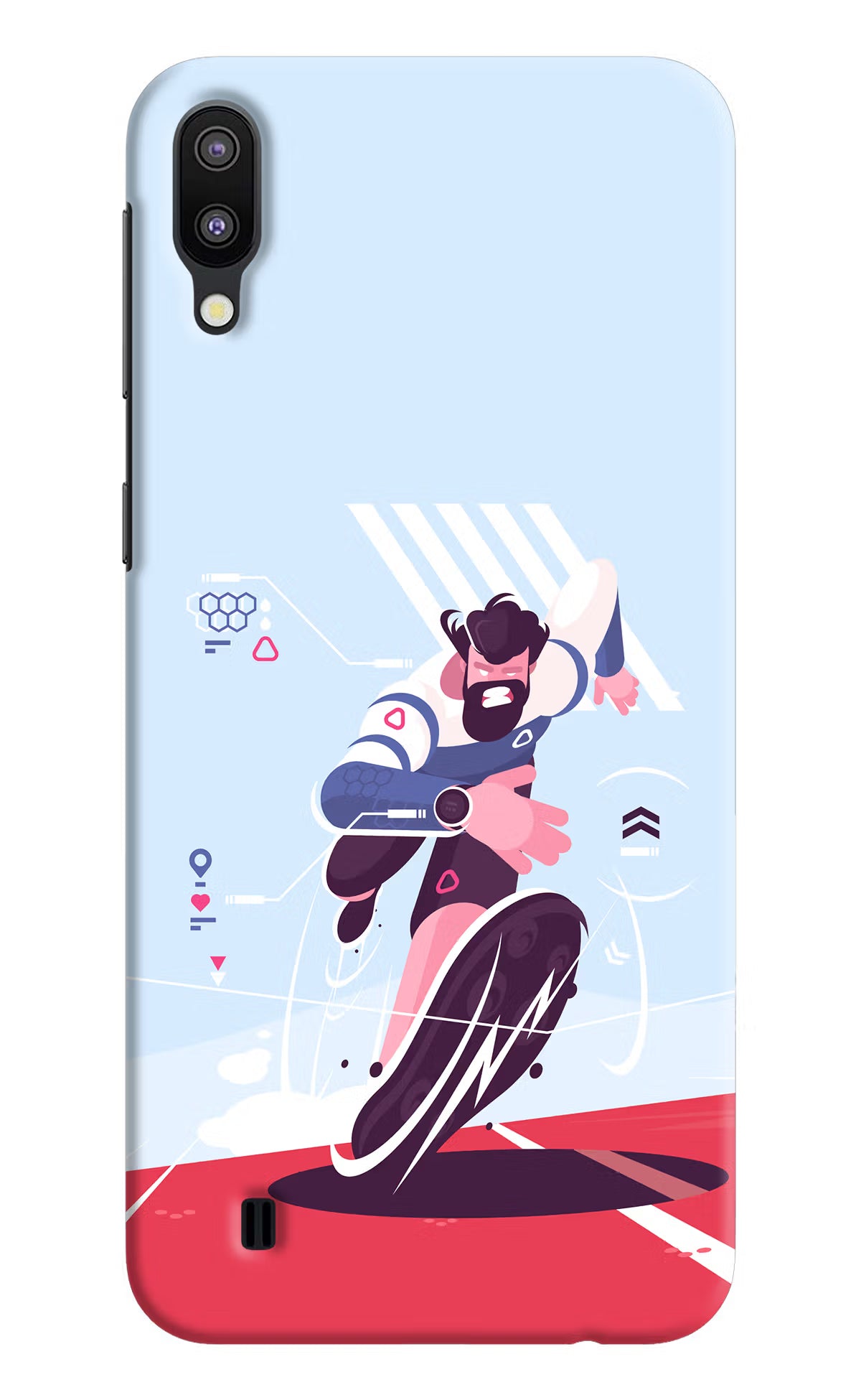 Run Pro Samsung M10 Hard Case Back Cover by Casekaro