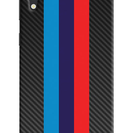 BMW Stripes Pattern Samsung M10 Hard Case Back Cover by Casekaro
