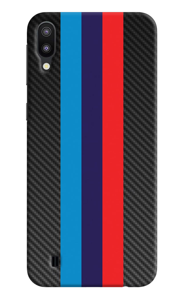 BMW Stripes Pattern Samsung M10 Hard Case Back Cover by Casekaro