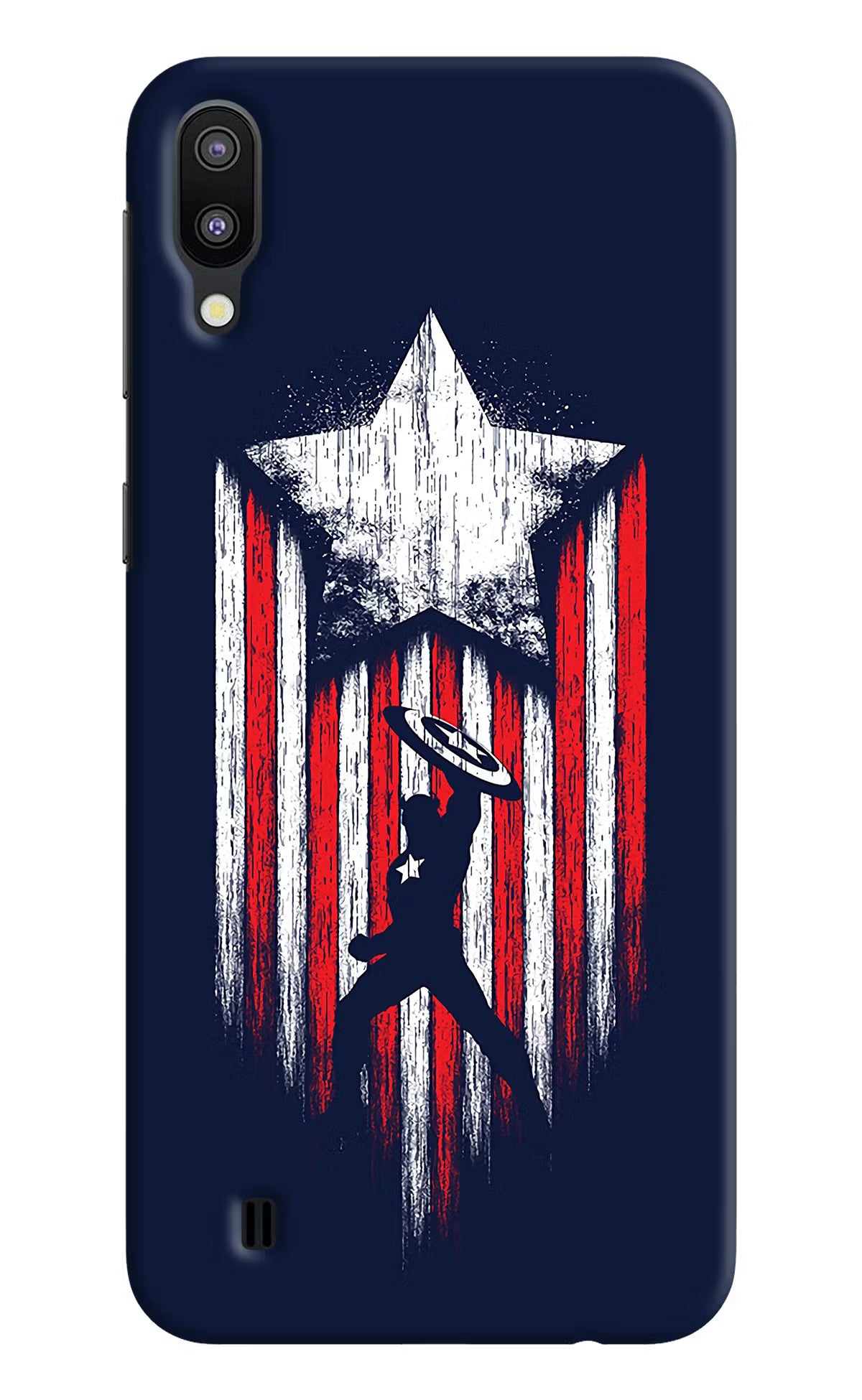 Captain America Marvel Art Samsung M10 Hard Case Back Cover by Casekaro