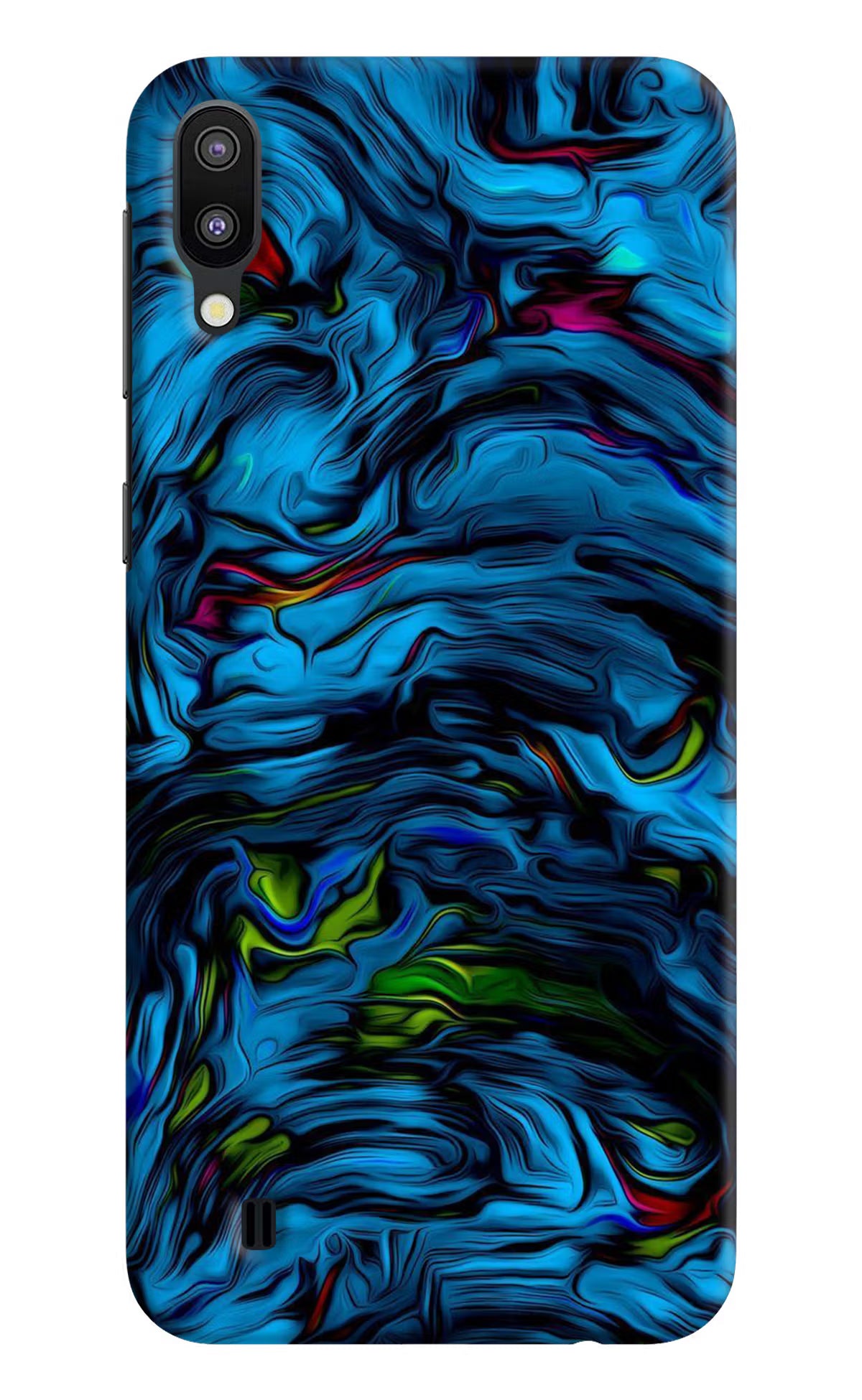 Dark Blue Abstract Samsung M10 Hard Case Back Cover by Casekaro