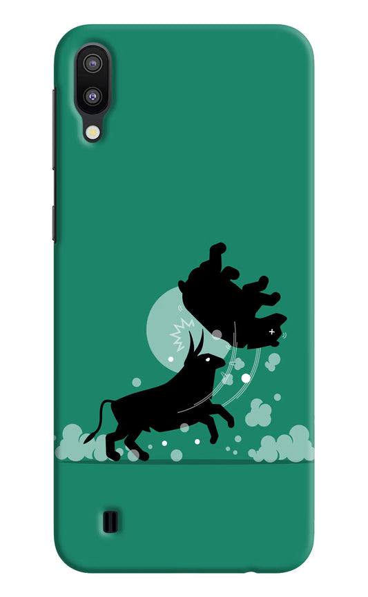 Bull Conqueror Samsung M10 Hard Case Back Cover by Casekaro
