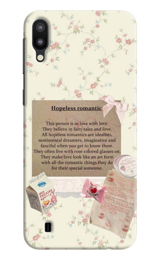 Hopeless Romantic Samsung M10 Hard Case Back Cover by Casekaro