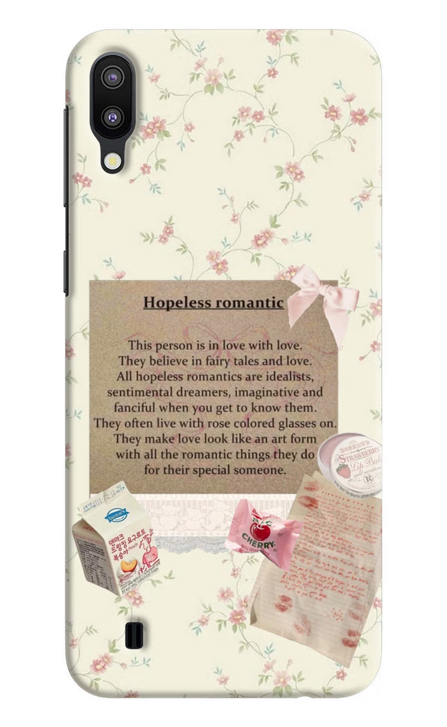 Hopeless Romantic Samsung M10 Hard Case Back Cover by Casekaro