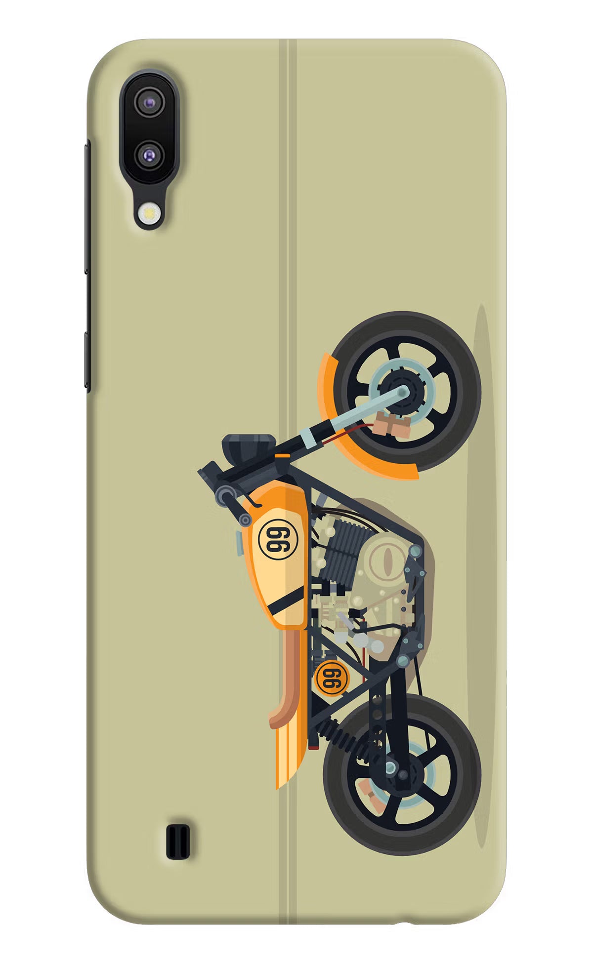 Vertical Speedster Samsung M10 Hard Case Back Cover by Casekaro