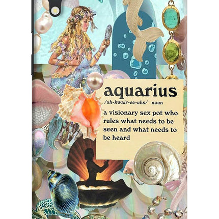 Aquarius Zodiac Samsung M10 Hard Case Back Cover by Casekaro