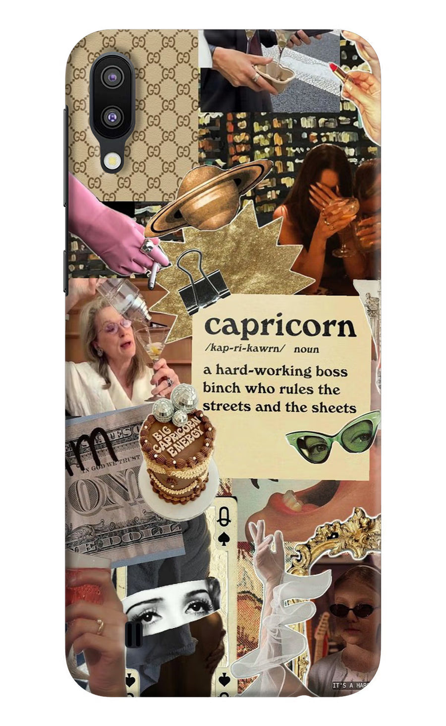 Capricorn Zodiac Samsung M10 Back Cover, Hard case