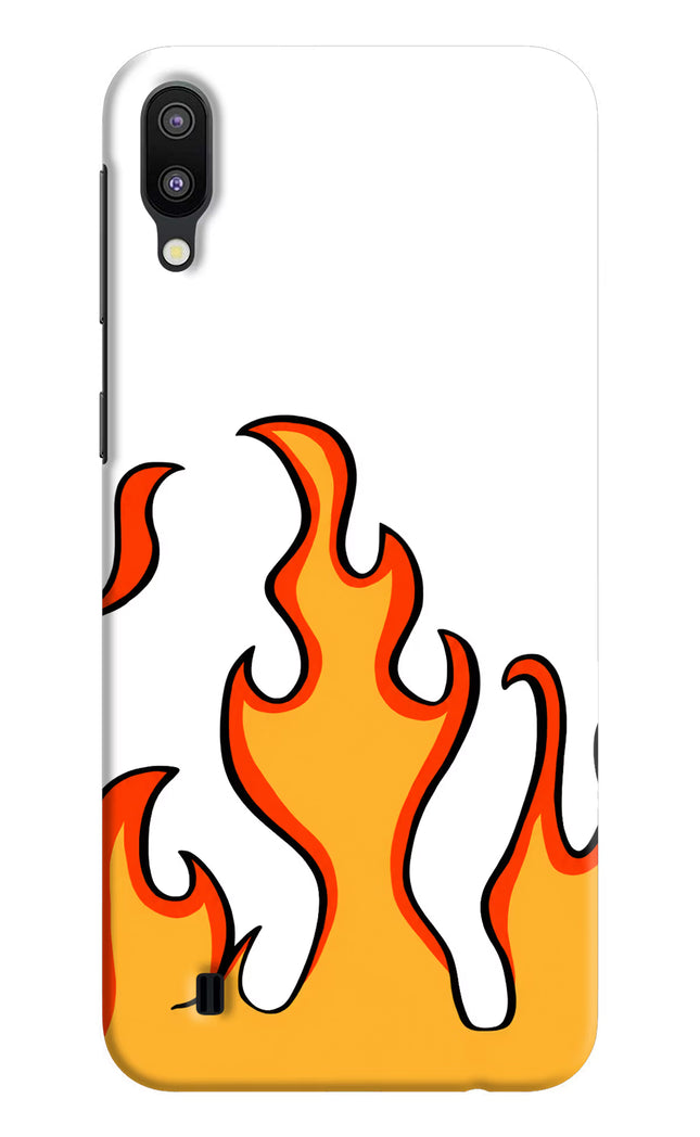 Fired Up – White Samsung M10 Hard Case Back Cover by Casekaro