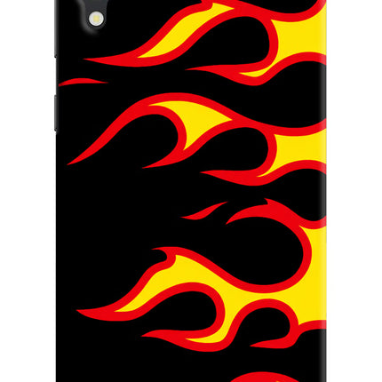 Side Sweep Flames Samsung M10 Hard Case Back Cover by Casekaro