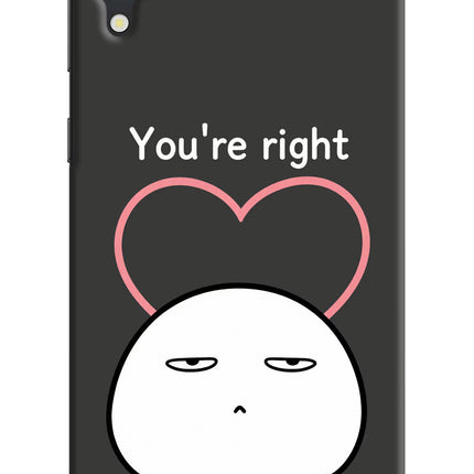 You're Right Samsung M10 Hard Case Back Cover by Casekaro