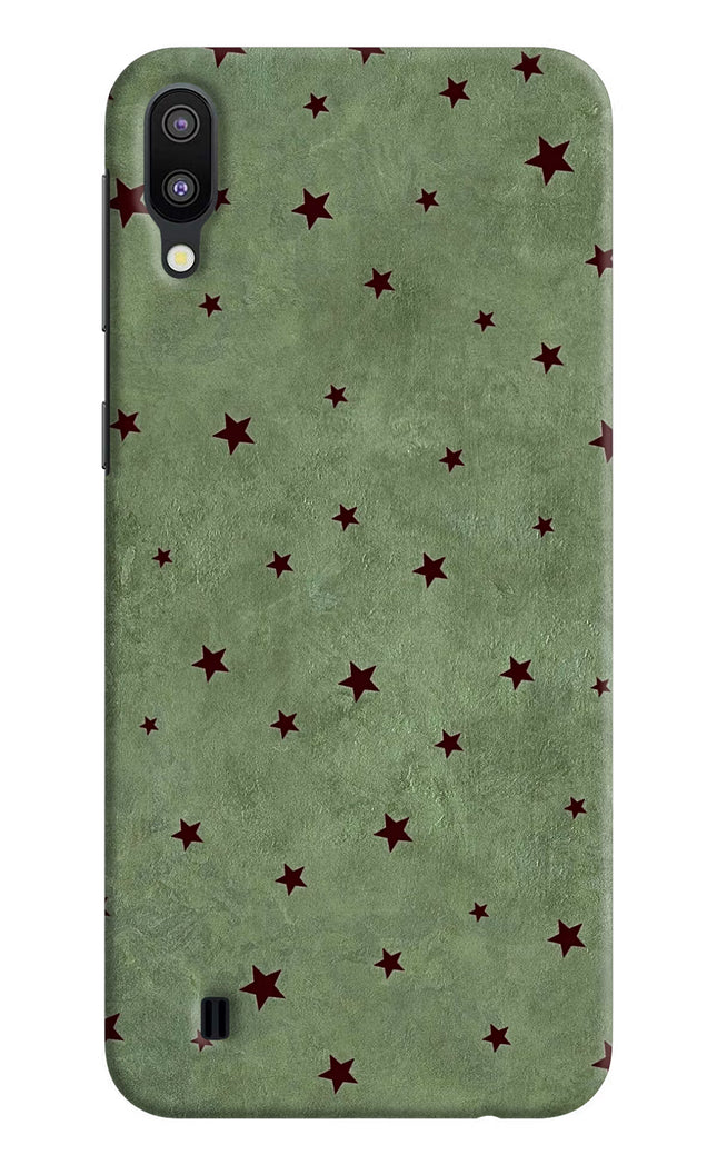 Green Stars Samsung M10 Hard Case Back Cover by Casekaro