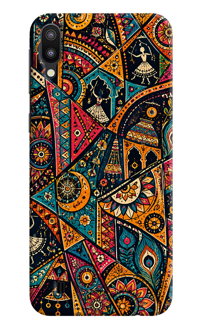 Folk Print Samsung M10 Hard Case Back Cover by Casekaro
