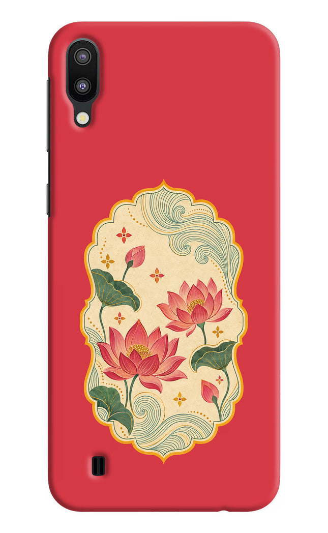 Pink Lotus Samsung M10 Hard Case Back Cover by Casekaro