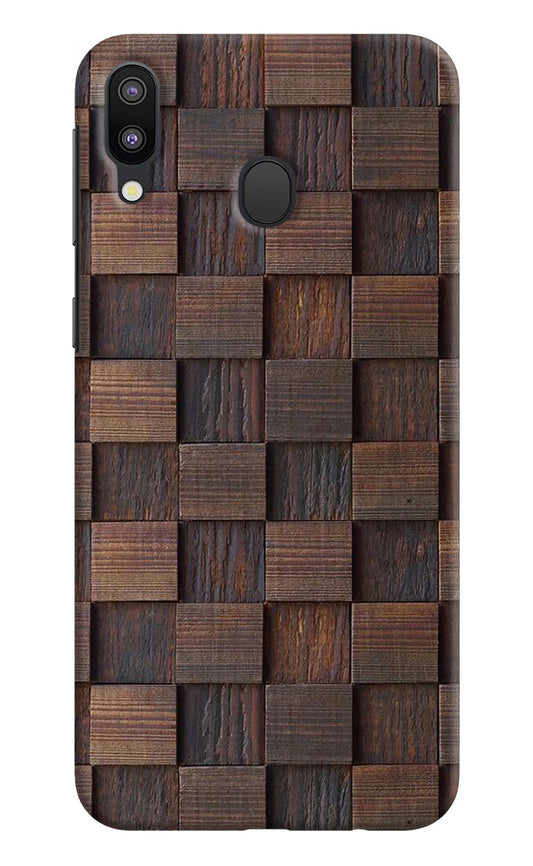 Wooden Cube Design Samsung M20 Hard Case Back Cover by Casekaro