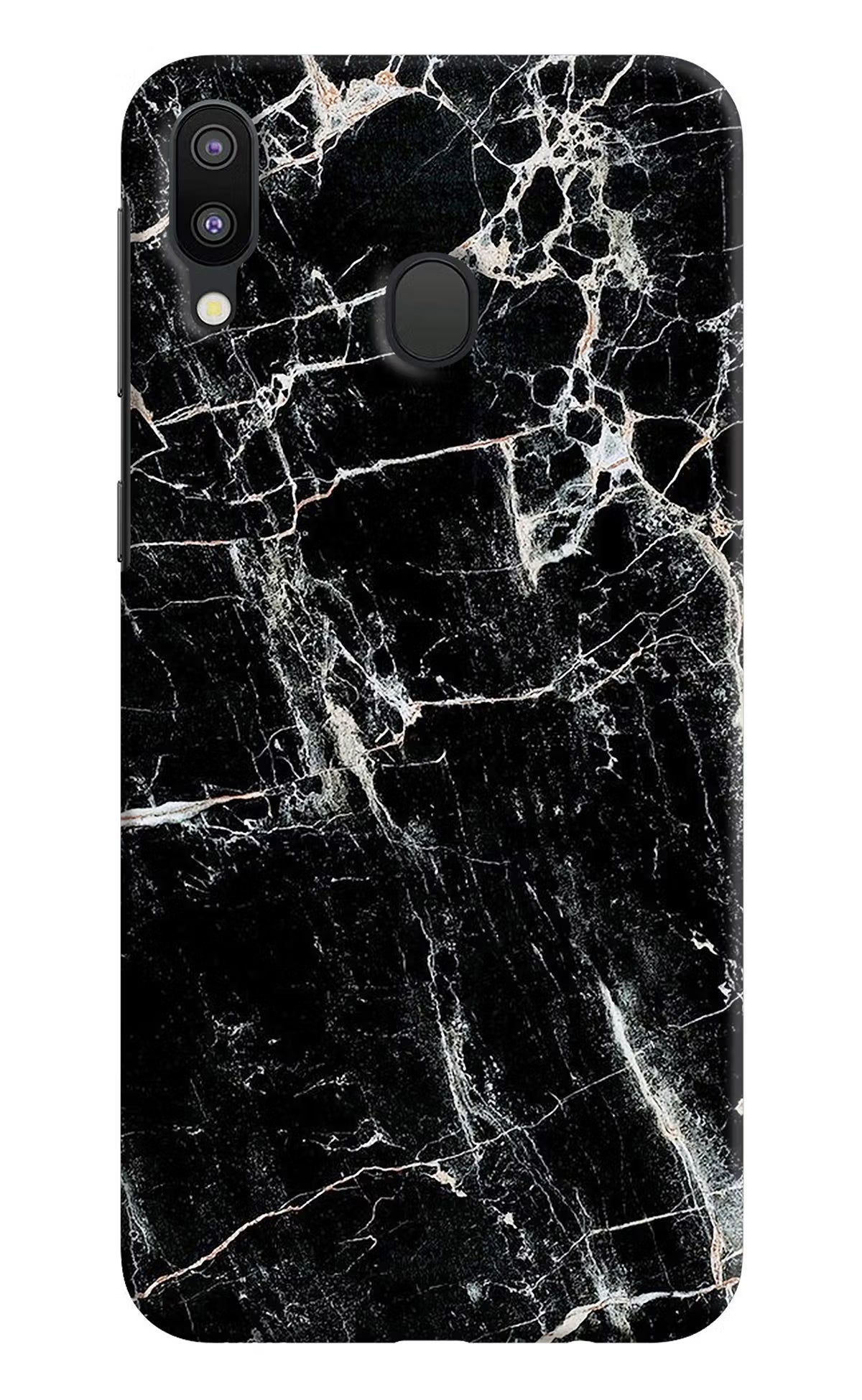 Black Marble Texture Samsung M20 Hard Case Back Cover by Casekaro