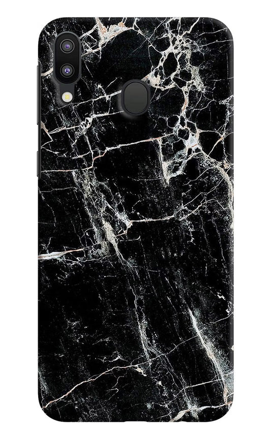 Black Marble Texture Samsung M20 Hard Case Back Cover by Casekaro