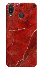 Red Marble Design Samsung M20 Hard Case Back Cover by Casekaro