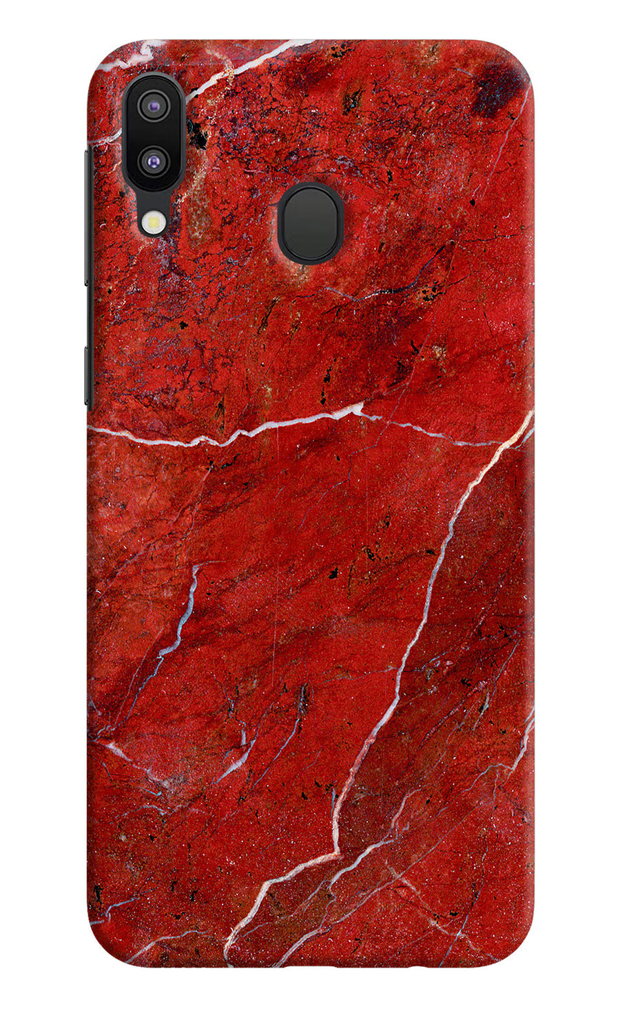 Red Marble Design Samsung M20 Back Cover, Hard case