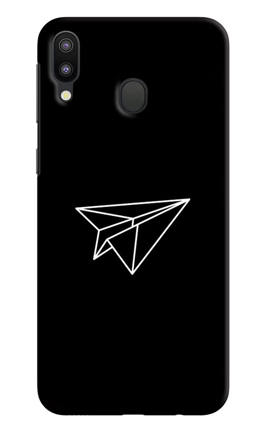 Paper Plane White Samsung M20 Hard Case Back Cover by Casekaro