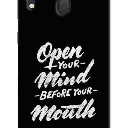 Open Your Mind Before Your Mouth Samsung M20 Hard Case Back Cover by Casekaro