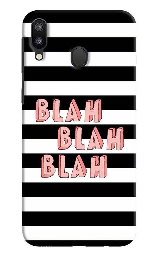 Blah Blah Blah Samsung M20 Hard Case Back Cover by Casekaro
