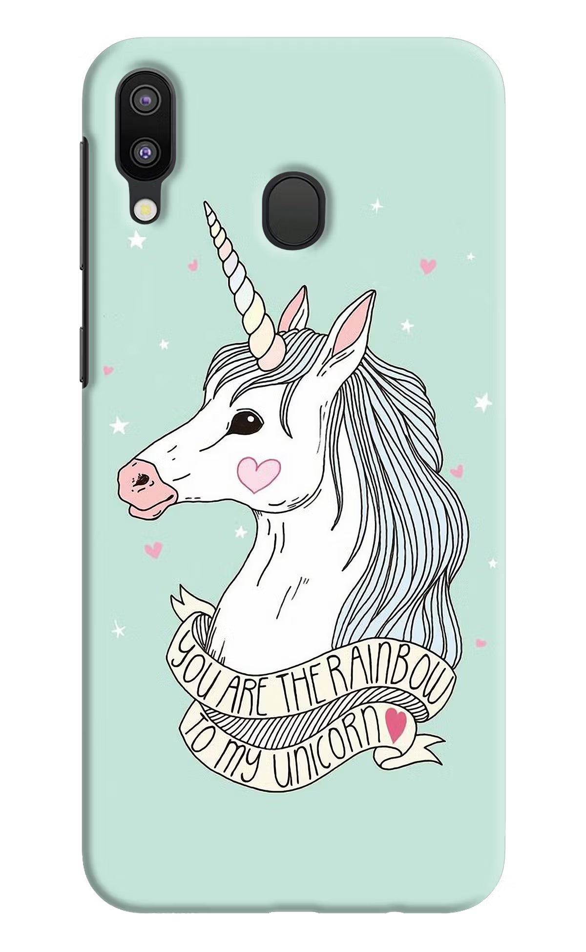 Unicorn Wallpaper Samsung M20 Hard Case Back Cover by Casekaro